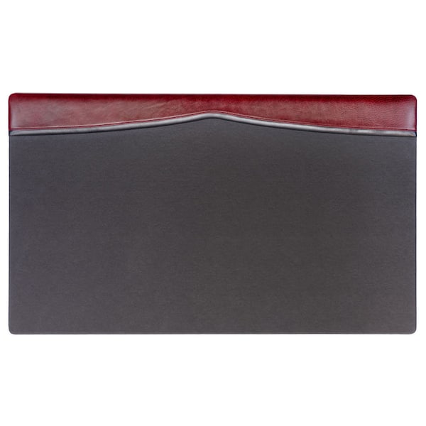 Dacasso Burgundy Leather 34" X 20" Top-Rail Desk Pad PR-7021 - main